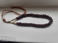 Стар гердан колие огърлица винтич дамско бижу естест.гранати