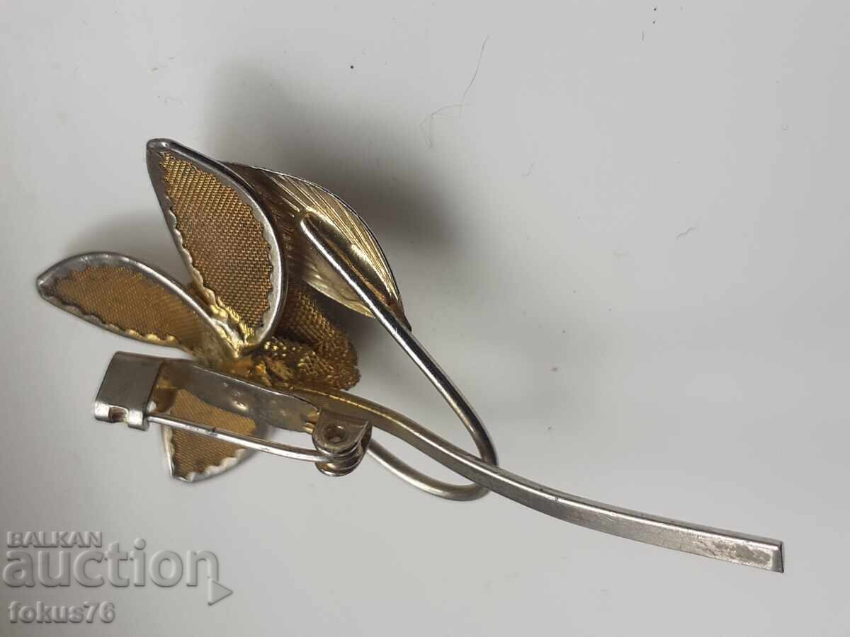 Licitație Broșă metalică veche pentru femei, vintage, bijuterie