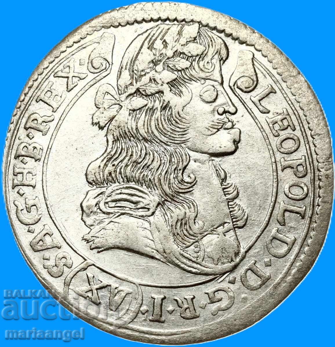 15 κρουαζιέρες 1683 Ουγγαρία KB Λεοπόλδος Α' ασήμι - 7