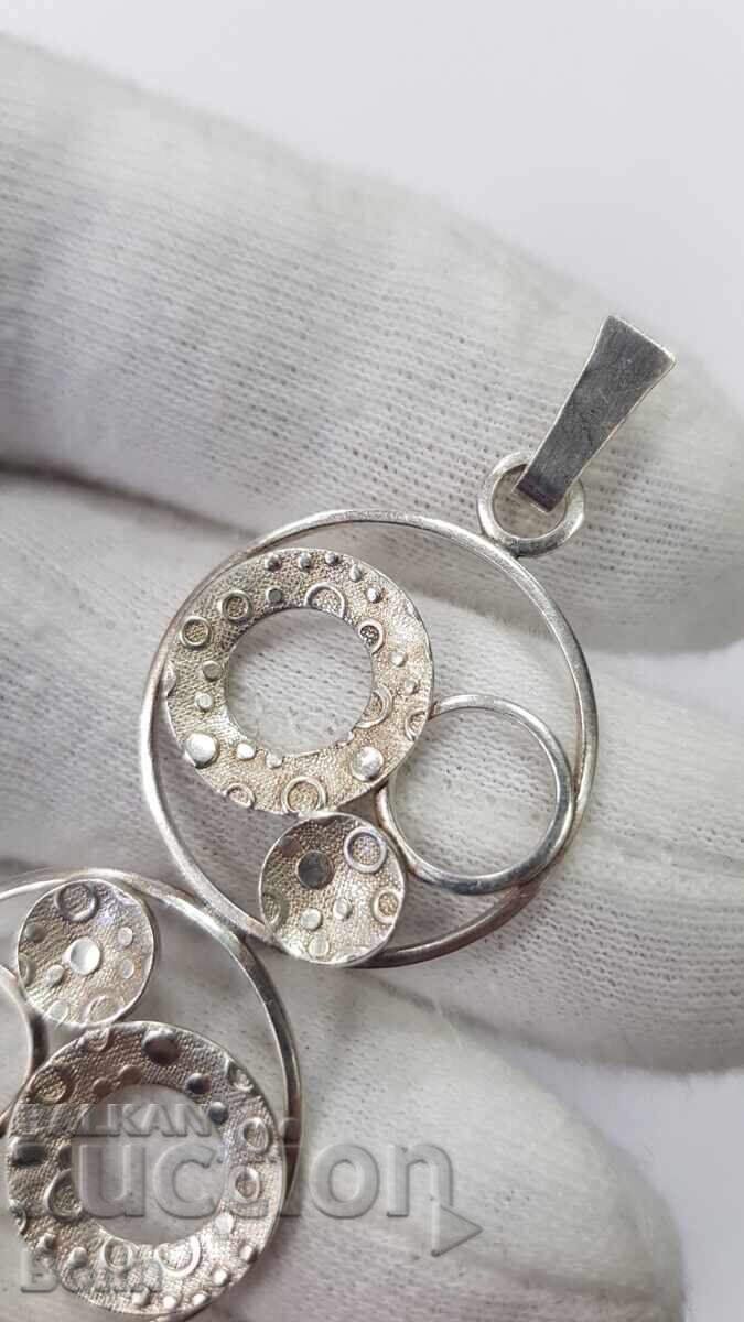 Pandantiv argintiu, pandantiv "Cerculețe" Art Nouveau - 830 cu preț € 45.00 | 88.01 BGN