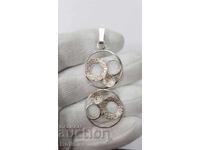 Pandantiv argintiu, pandantiv "Cerculețe" Art Nouveau - 830