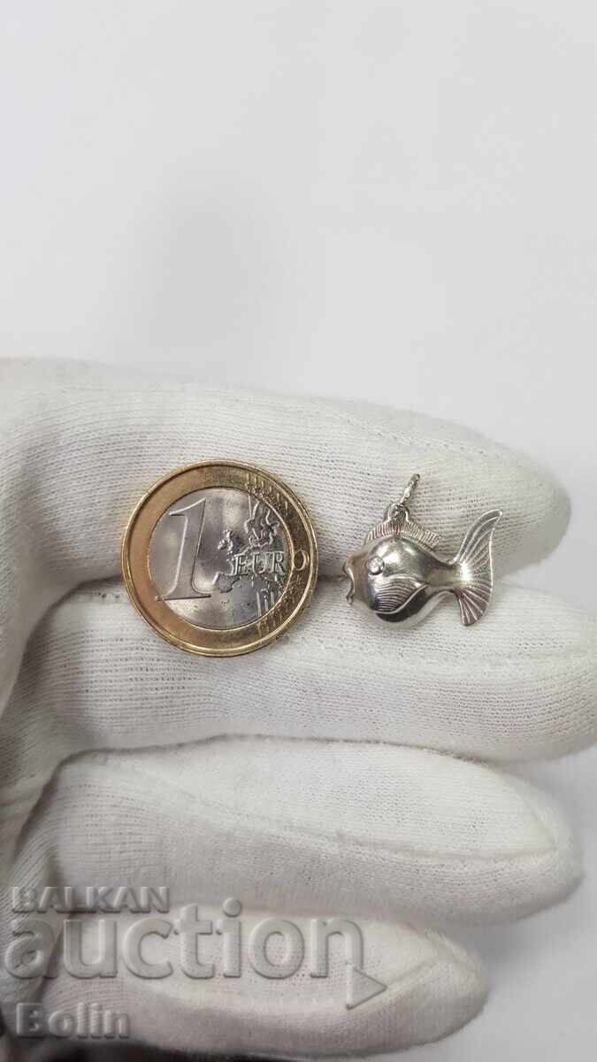 Pandantiv argintiu, pandantiv, Pește, Pește, 925 - 6