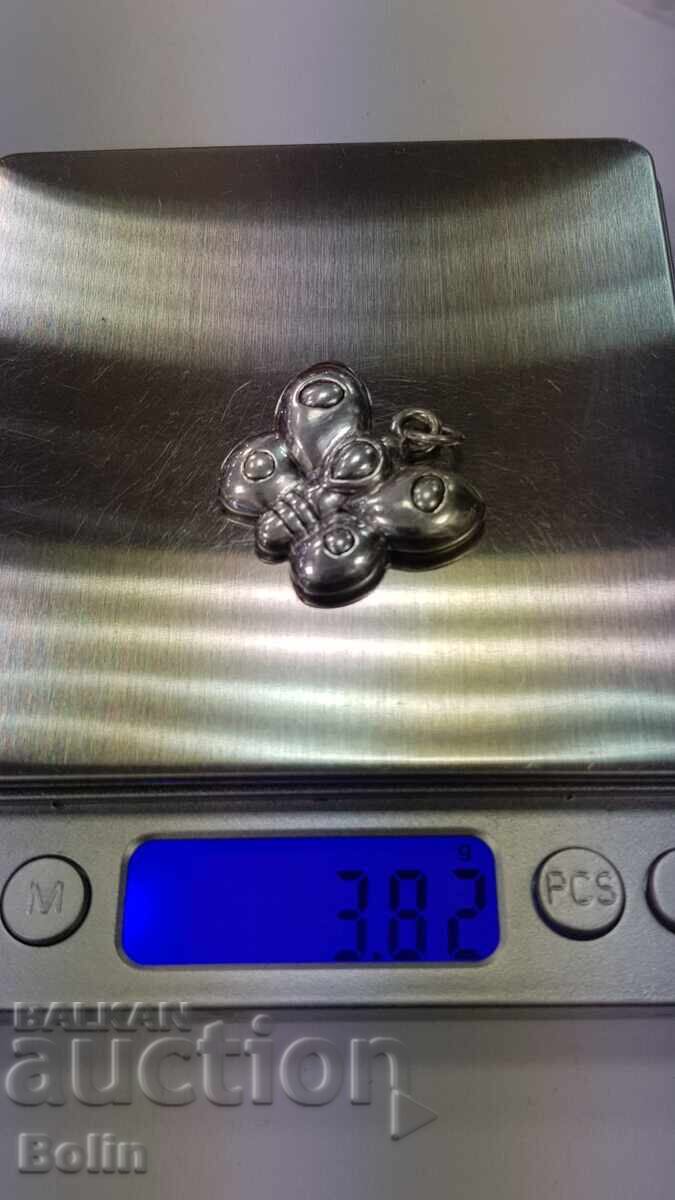 Pandantiv argintiu, talisman, fluture argint 925 - 6