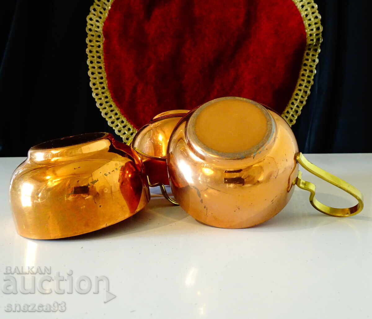 Παράδοση Μαζικά χάλκινα ποτήρια 150 ml, επιχρυσωμένα