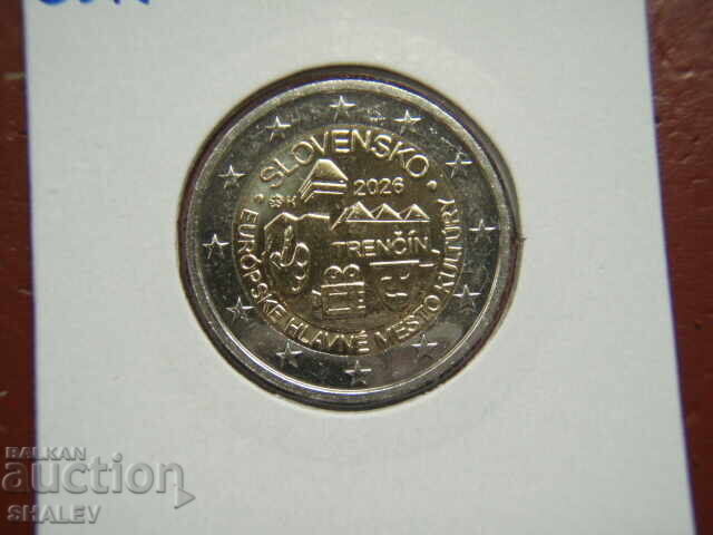 2 euro 2026 Slovacia "Trenčín"/ Slovakiya/ - Unc (2 euro) cu preț € 5.09 | 9.96 BGN