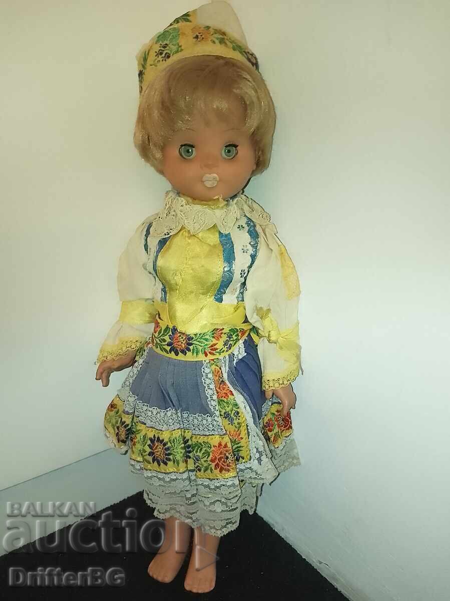 Retro Czechoslovakian doll in traditional costume (Lidova Tvorba) - Collectible