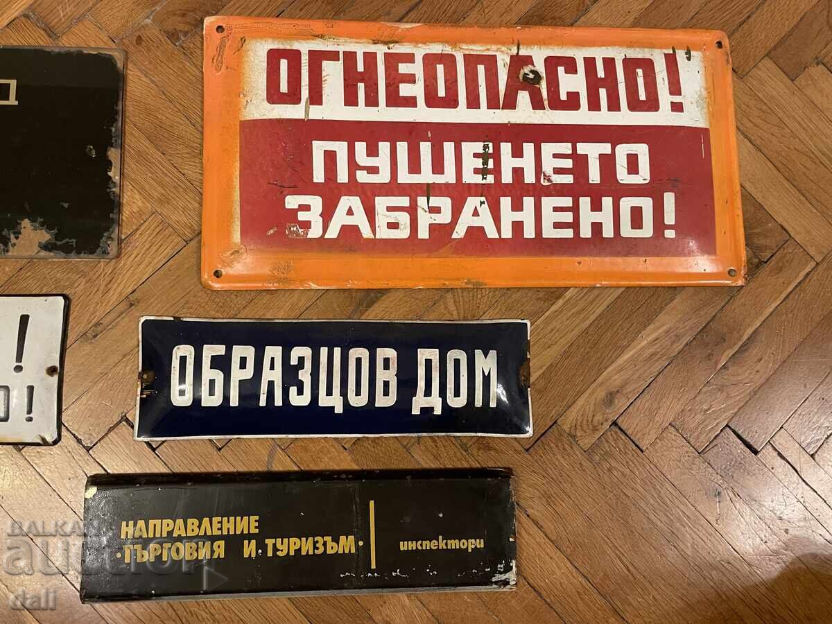 Livrarea 6 Bucăți Tablă SOC 4 emailate 1 sticlă 1 metal