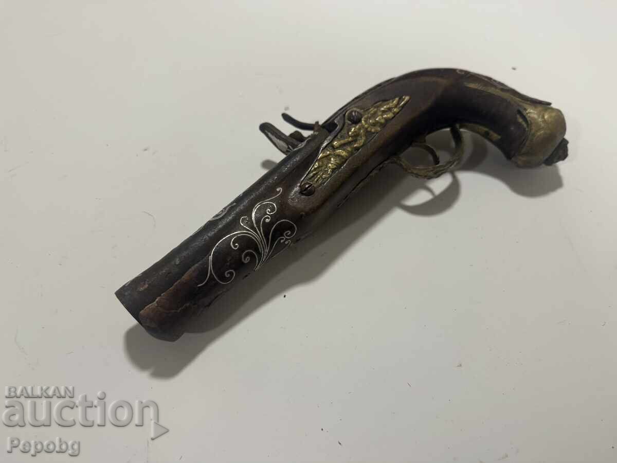 Pistolă veche cu cremene - 7