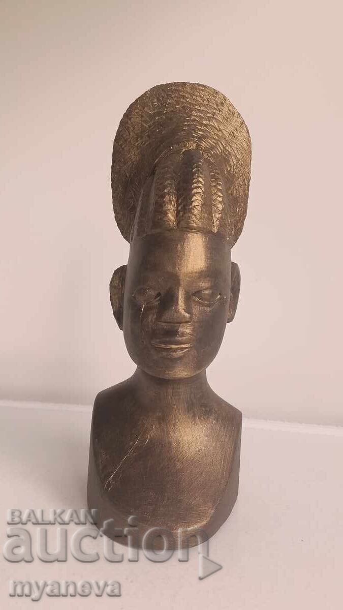 African, original wood carving with gilding, handmade - 5