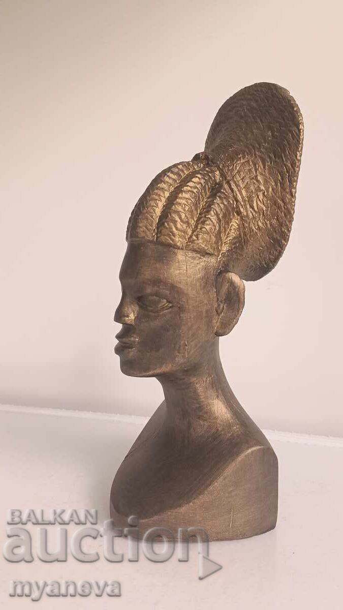 African, original wood carving with gilding, handmade - 6