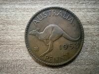Australia - 1 penny (1953) - punct după Australia