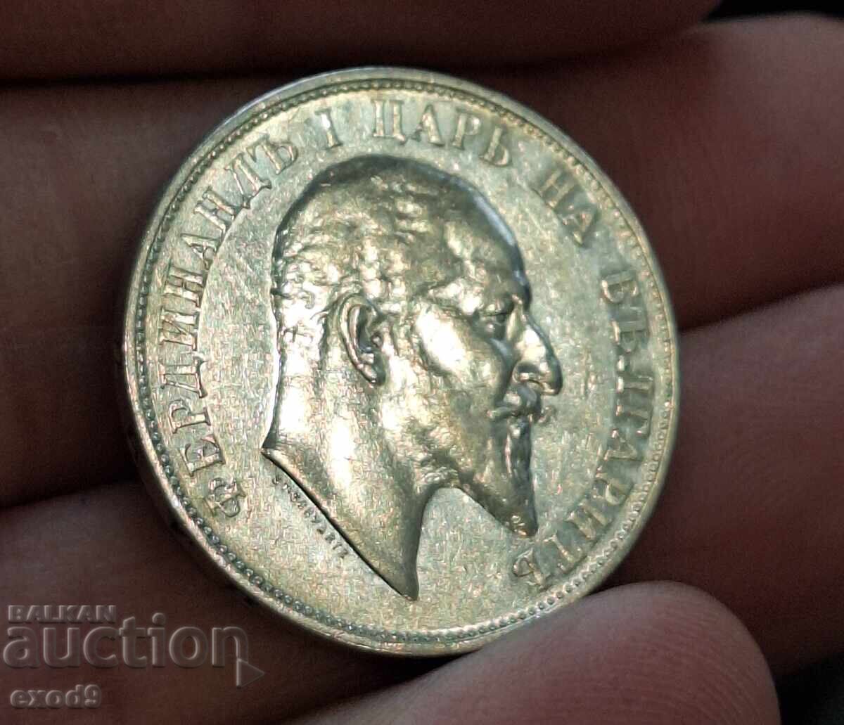 Livrarea Argint, Monedă 2 Leva 1910 / BZC!