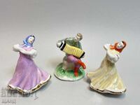 Dulevo Porcelain Figurines Musician and Dancers Social Era
