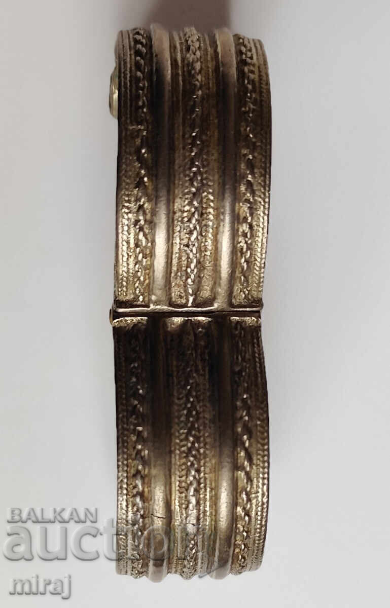 Vŭzrozhdenska srebŭrna grivna, rogatka, nakit, bizhu - 5