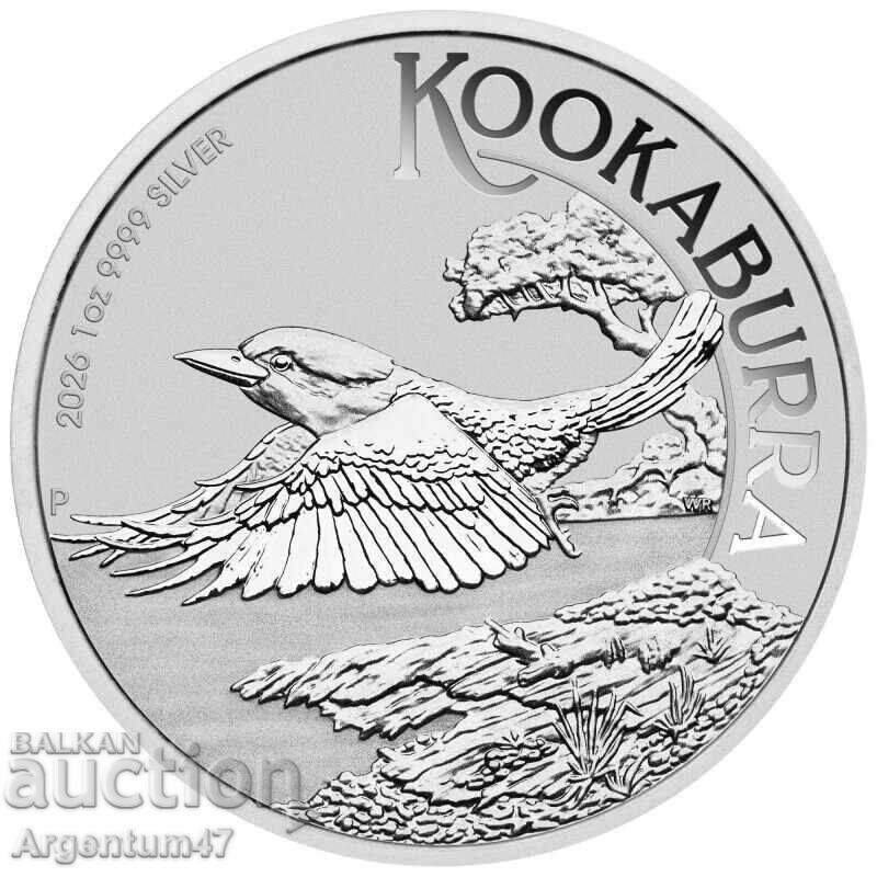 НОВО!!! СРЕБРО 1 OZ 2026 АВСТРАЛИЯ - КУКАБУРА