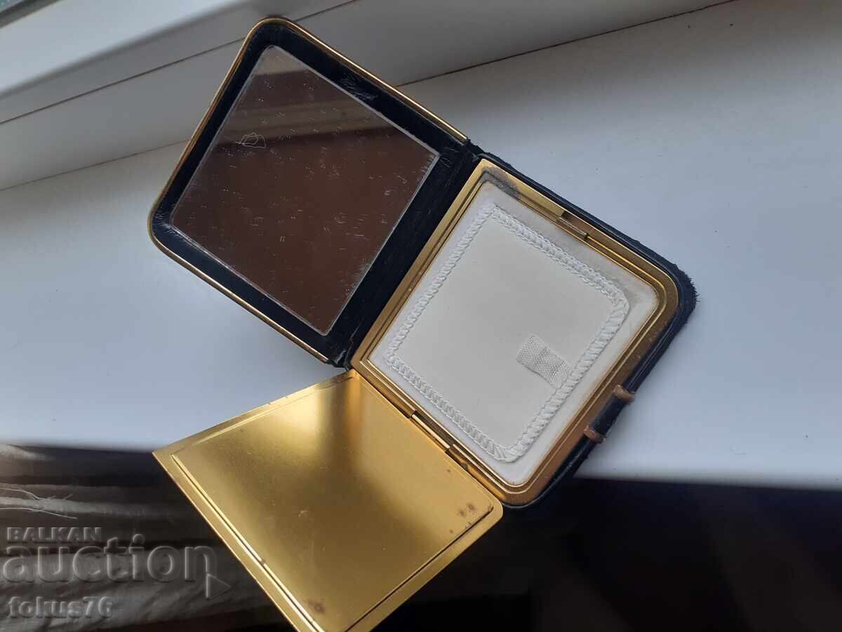 Auction  Old German powder compact with lipstick holder - vintage