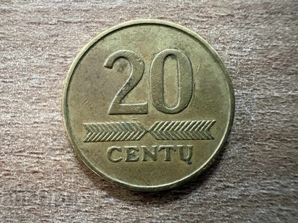 Lithuania - 20 cents (1997)