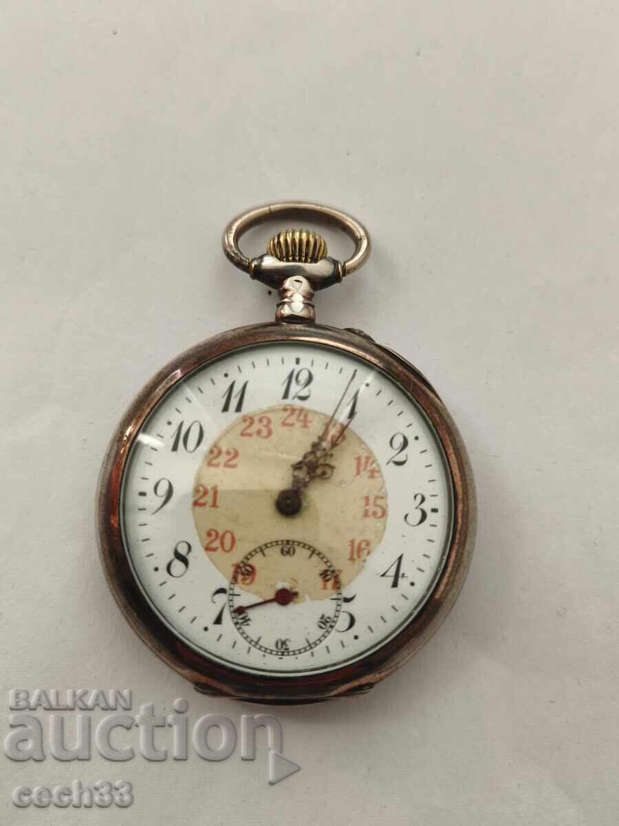 Remontoir, Cylindre, ασήμι 0.800