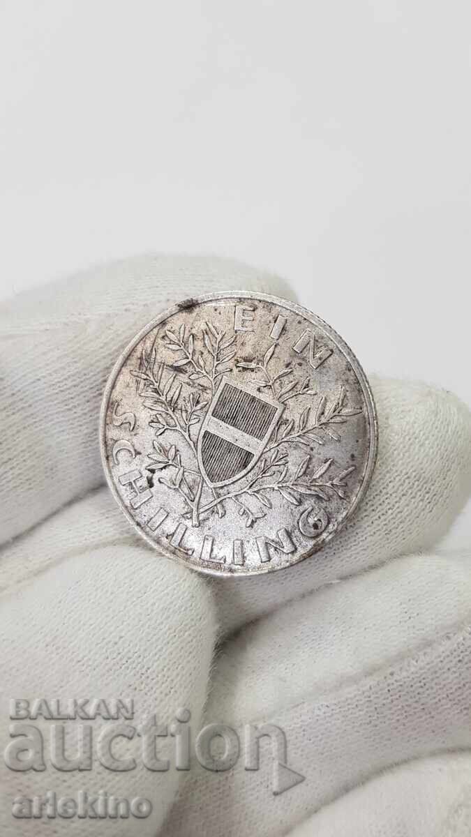 Monedă frumoasă, de colecție, din argint, 1 șiling 1924 - Austria - 5