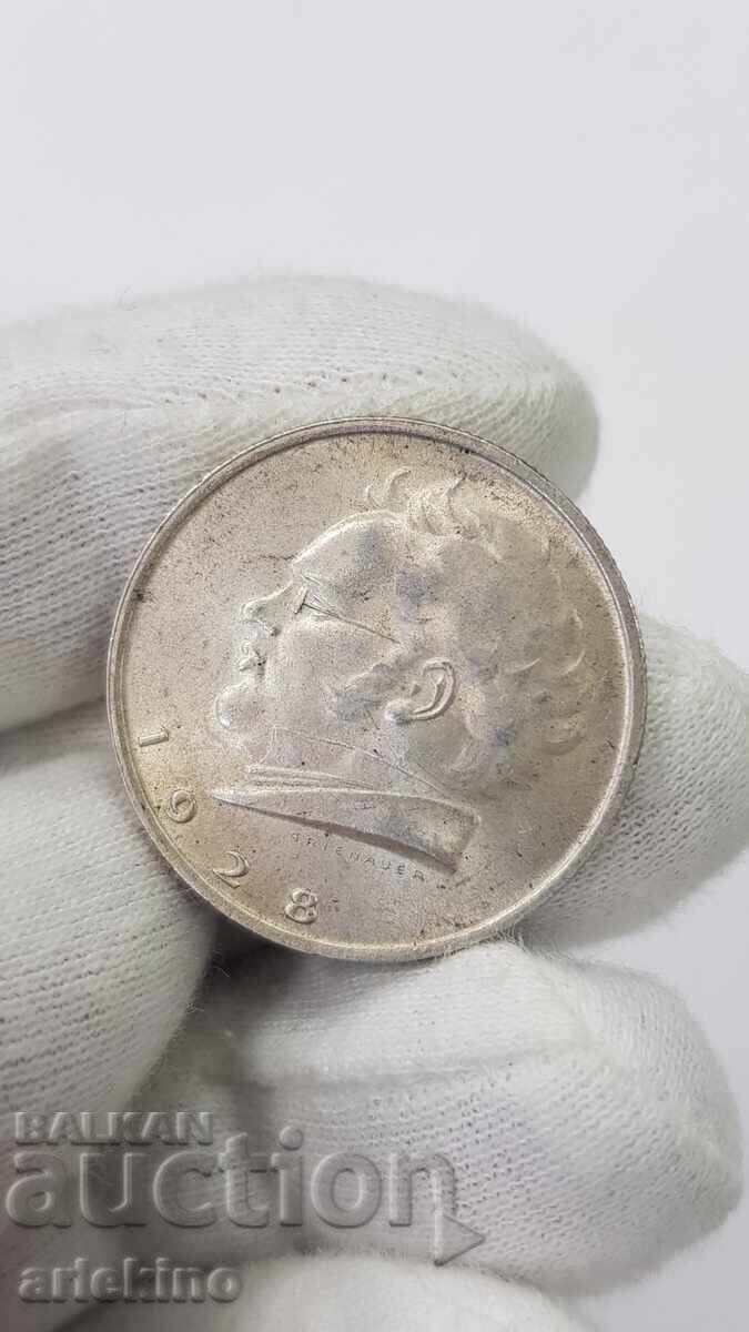 Livrarea Monedă de colecție din argint 2 șilingi 1928 - Austria
