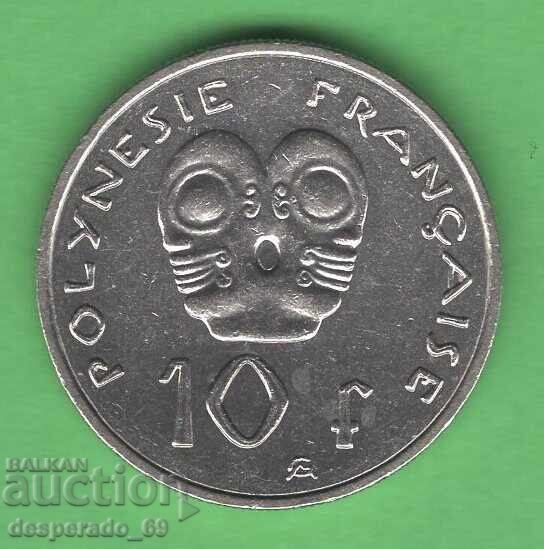 (¯`'•.¸ 10 franka 2008 FRENSKA POLINEZIYA ¸.•'´¯)