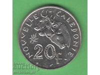 (¯`'•.¸ 20 franka 1992 ΝΕΑ ΚΑΛΕΔΟΝΙΑ ¸.•'´¯)