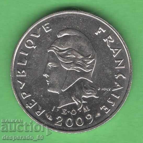 (¯`'•.¸   10 франка 2009  НОВА КАЛЕДОНИЯ   ¸.•'´¯) с цена € 3.50 | 6.85 лв.