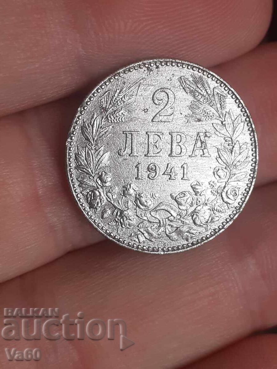 Licitație 2 leva 1941g moneta Bŭlgariya