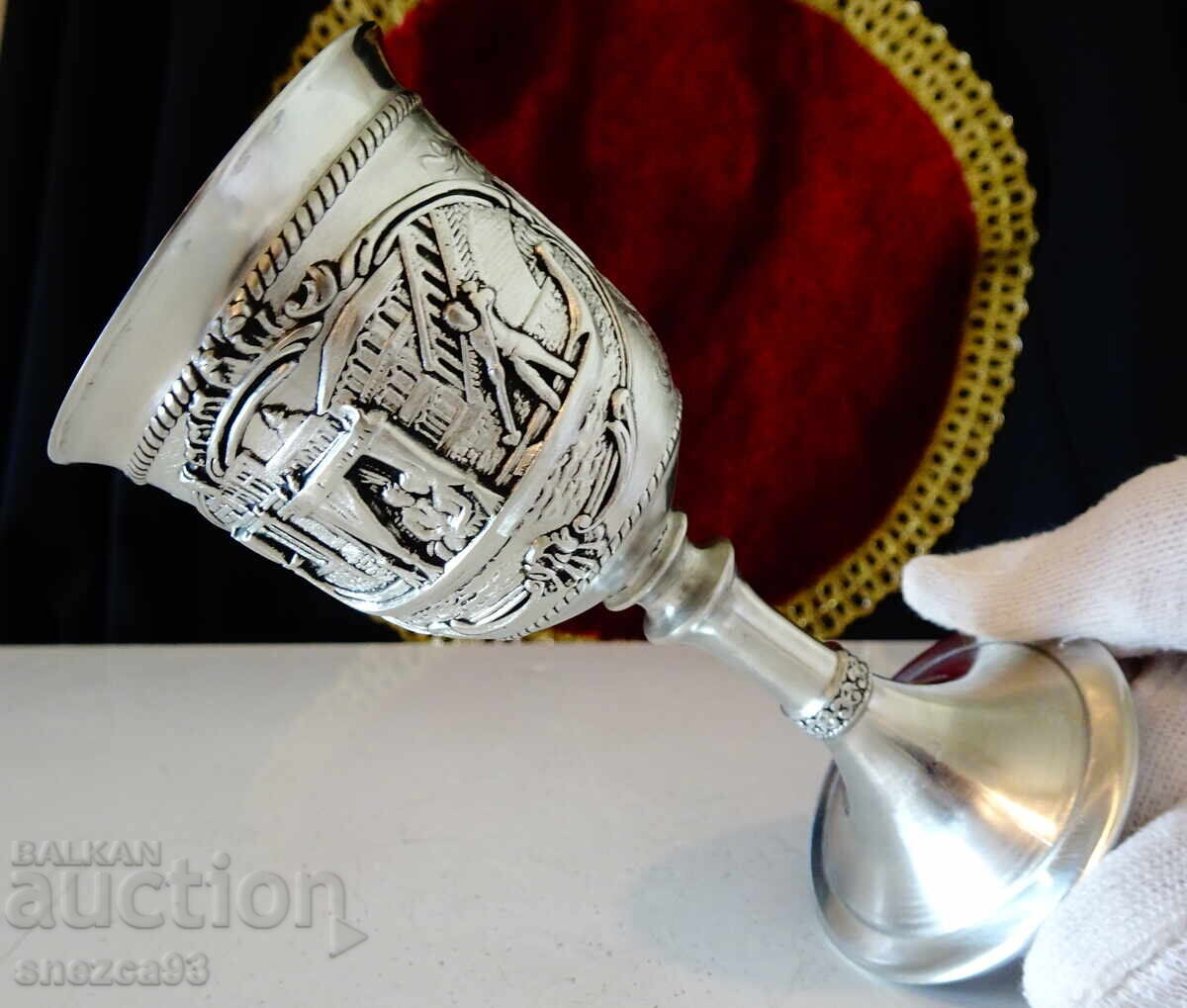 Unique pewter goblet, lovers, gondola, pewter wedding - 5