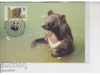 Carte poștală FDC MAX URȘI ANIMALE WWF
