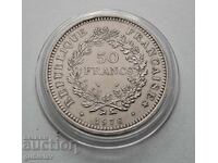 Monedă de argint 50 franci 1976, Franța, Hercule