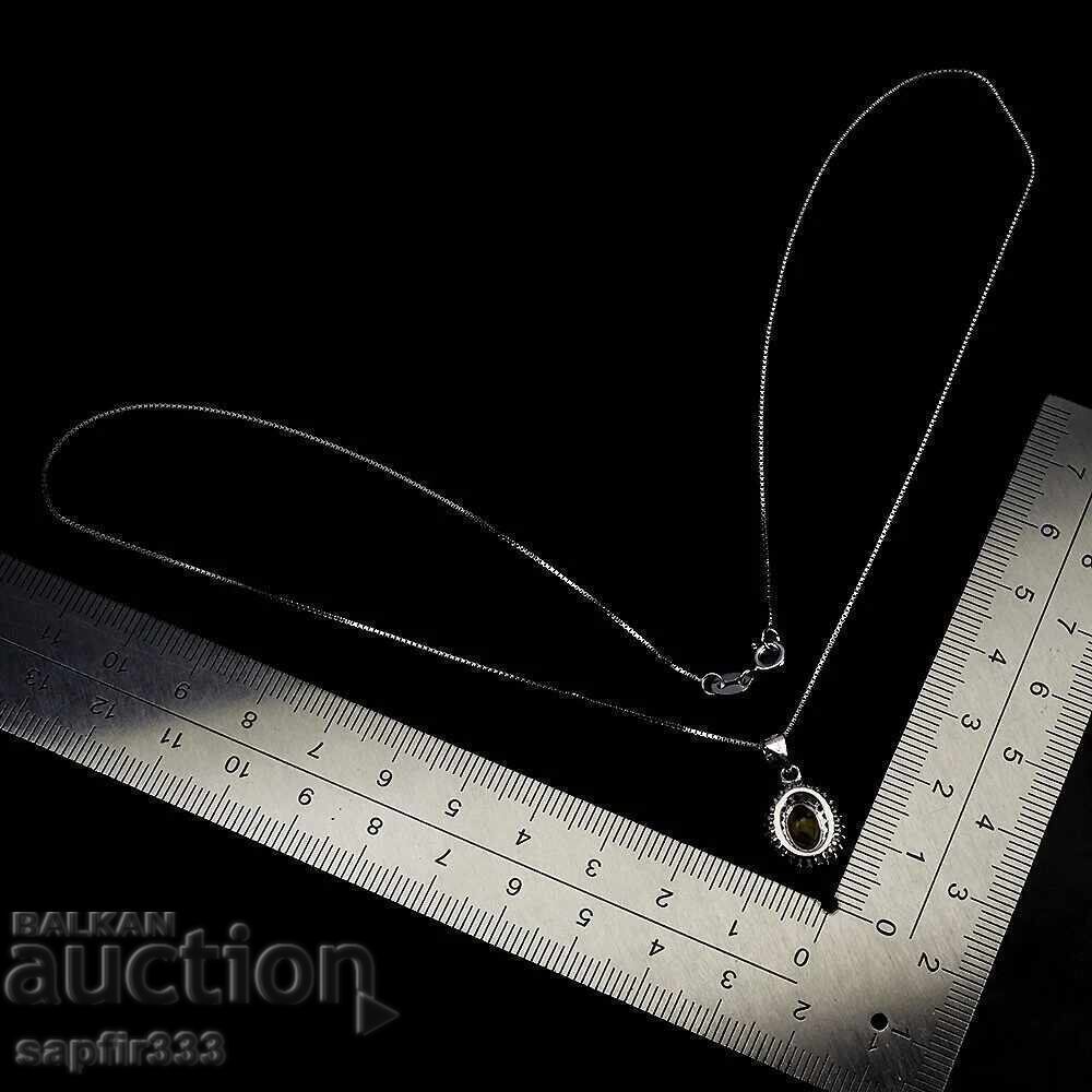 Licitație ELEGANT COLIER DIN ARGINT CU SAFIR GALBEN NATURAL