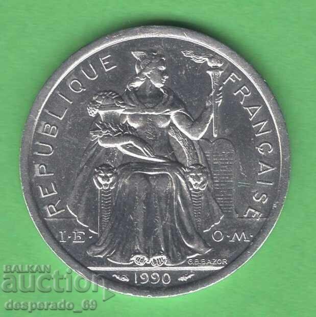 (¯`'•.¸ 2 franka 1990 NOVA KALEDONIYA ¸.•'´¯) cu preț € 3.10 | 6.06 BGN