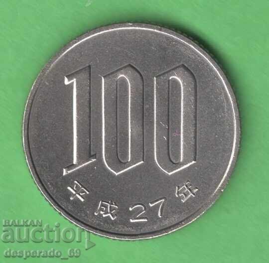 (¯`'•.¸   100 йени 2015  ЯПОНИЯ UNC-   ¸.•'´¯)