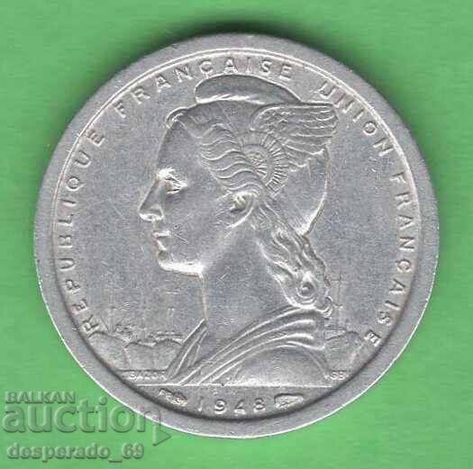 (¯`'•.¸ 1 frank 1948 FRENSKA ZAPADNA AFRIKA ¸.•'´¯) cu preț € 6.90 | 13.50 BGN