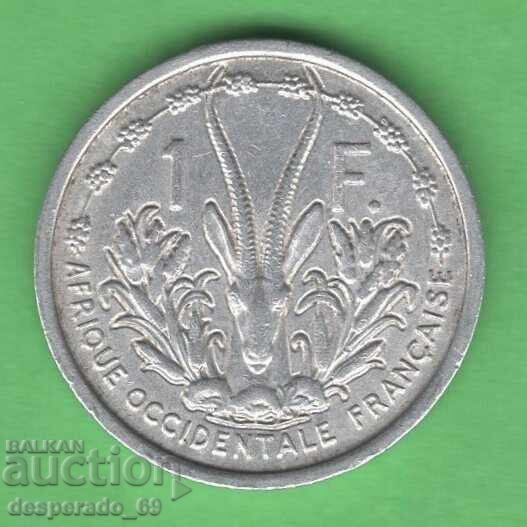 (¯`'•.¸ 1 frank 1948 FRENSKA ZAPADNA AFRIKA ¸.•'´¯)