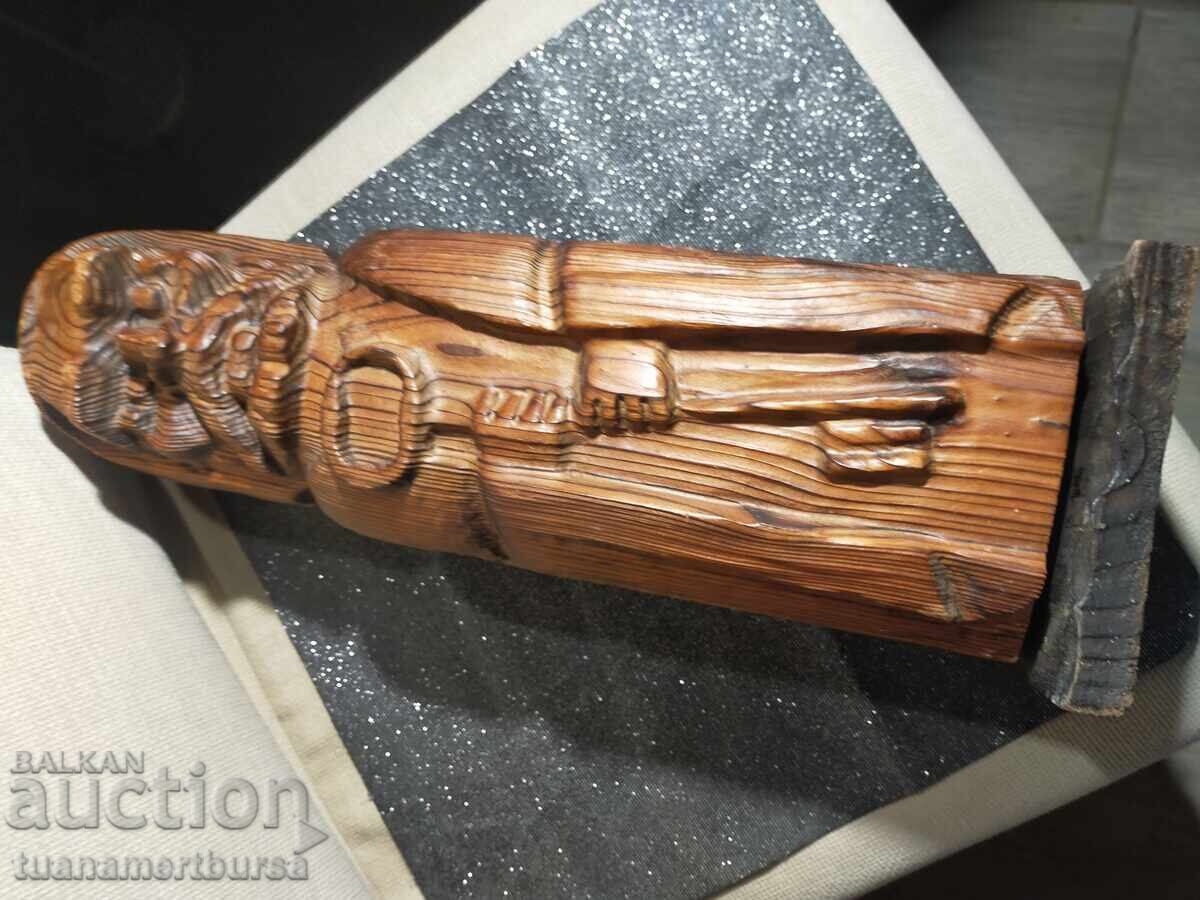 Ξύλινο διακοσμητικό δοχείο για μπουκάλια - 5