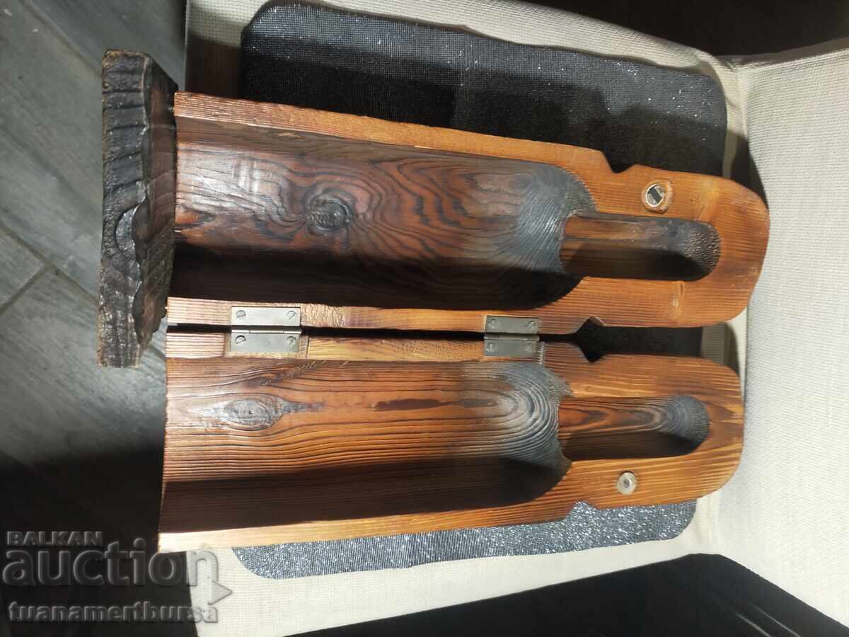 Ξύλινο διακοσμητικό δοχείο για μπουκάλια - 7