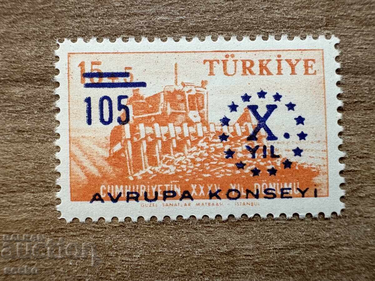 Turkey - 10 gr. Council of Europe (1959) MNH