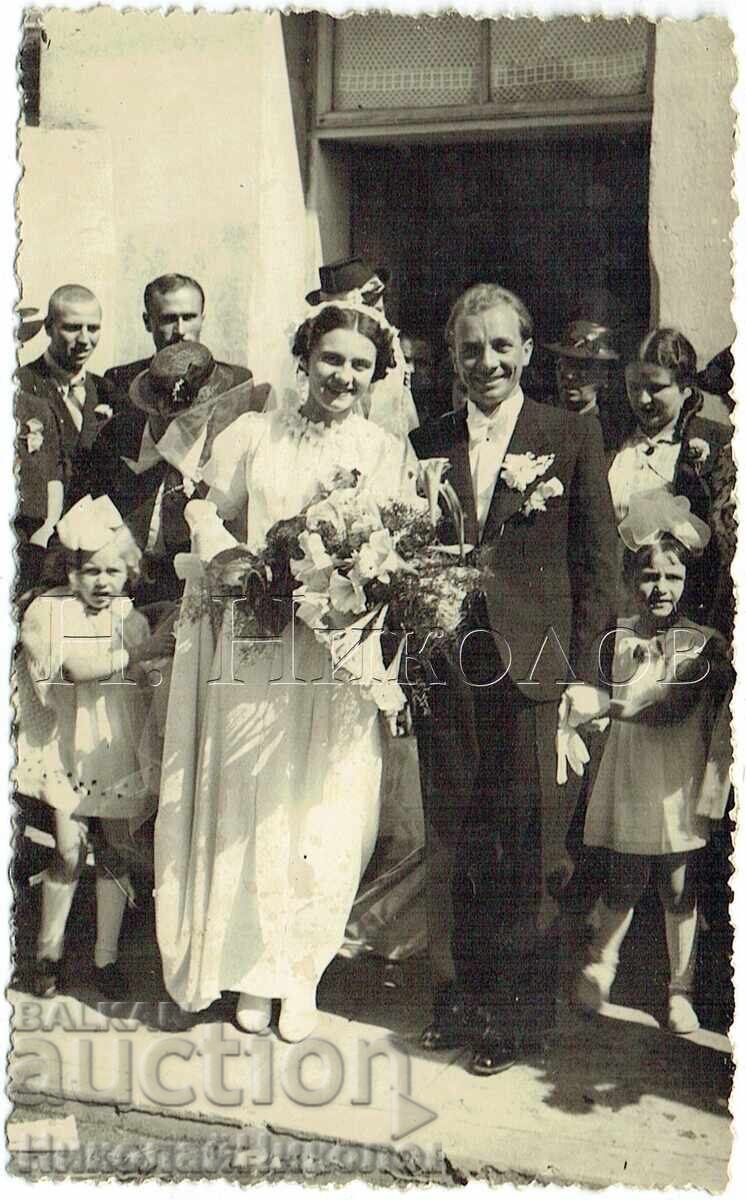 1938 OLD PHOTO SEVLIEVO WEDDING CEREMONY J453
