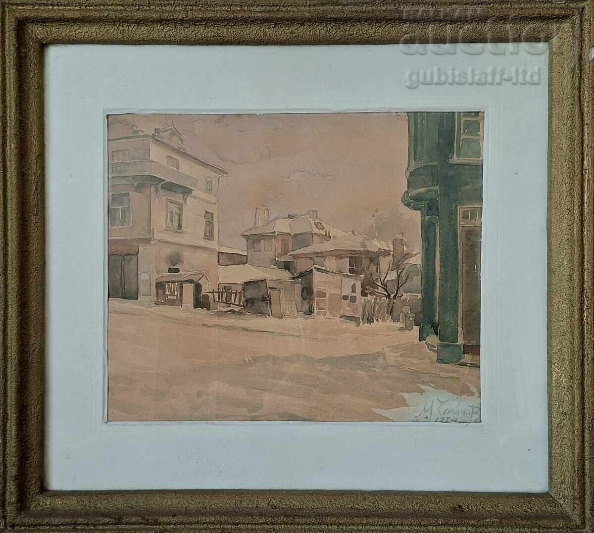 Pictură, vechiul Burgas, 1952, art. M. Chepanov (1926-2002)