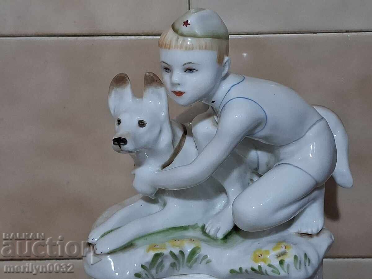 Figurina Micul grănicer statuetă porțelan LFG URSS
