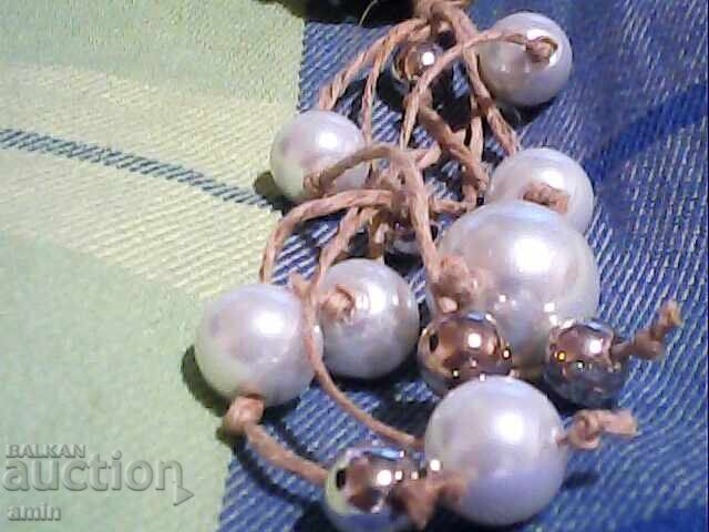 Beautiful pearl and crystal necklace with price € 10.00 | 19.56 BGN