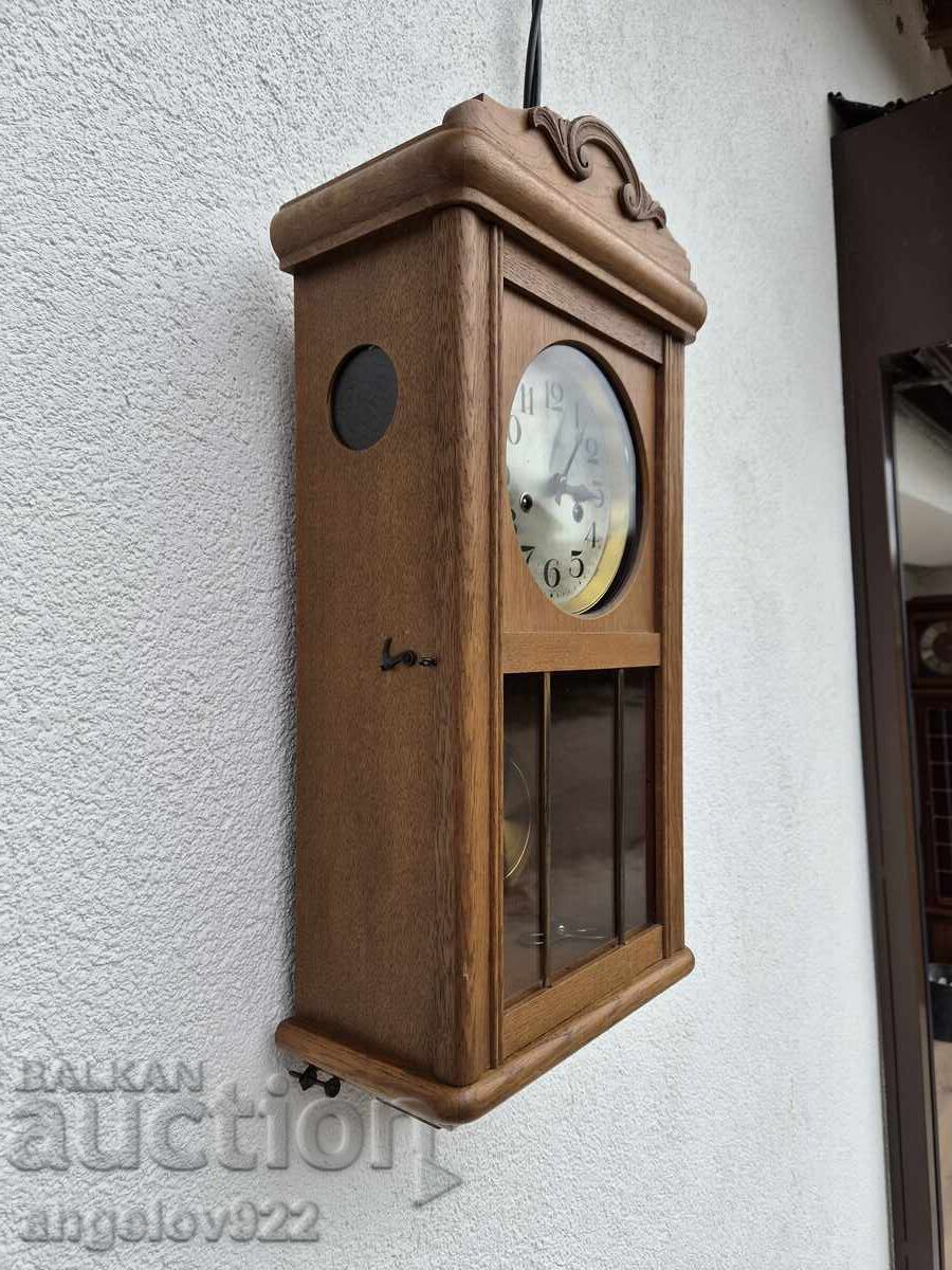 Γερμανικό ρολόι τοίχου Hamburg American ΛΕΙΤΟΥΡΓΙΚΟ - 7