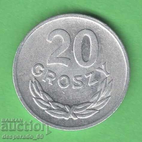 (¯`'•.¸ 20 Groszy 1973 POLAND ¸.•'´¯)
