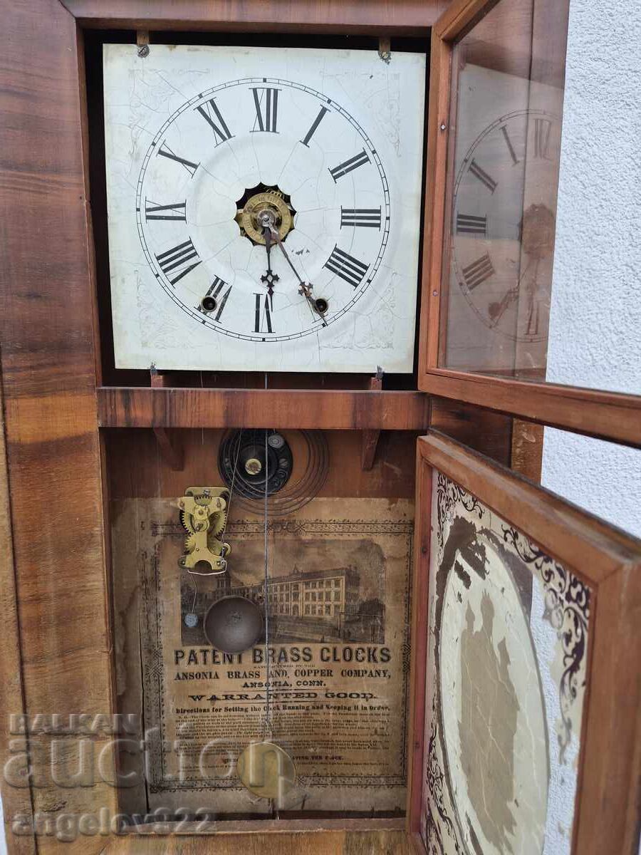 Αμερικάνικο επιτοίχιο ρολόι ANSONIA BRASS με τιμή € 0.01 | 0.02 BGN