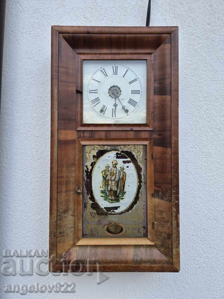 Αμερικάνικο επιτοίχιο ρολόι ANSONIA BRASS - 6