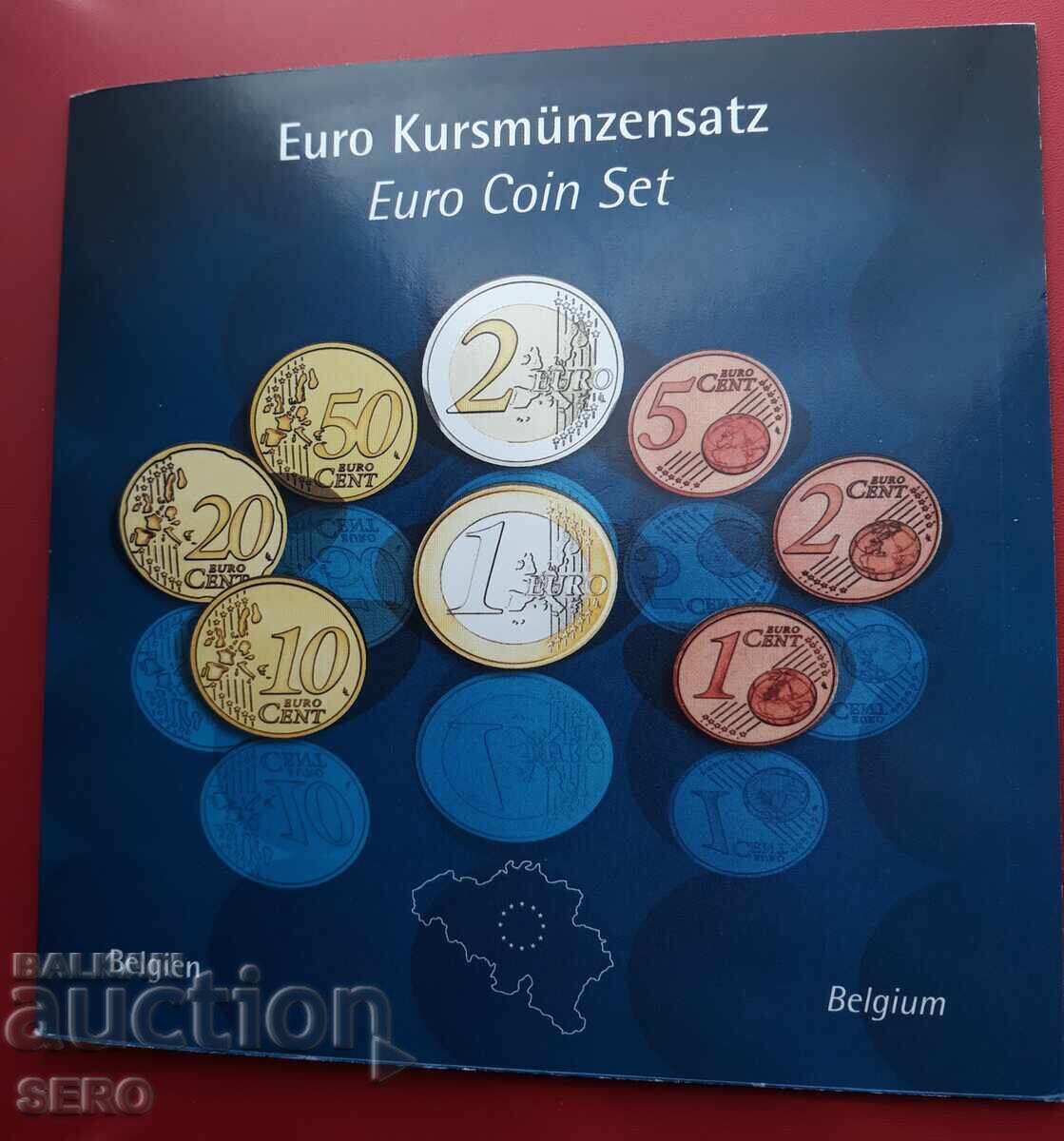 Belgia-SET 1999-2000 din 8 monede euro Belgia-SET 1999-2000 din 8 monede euro