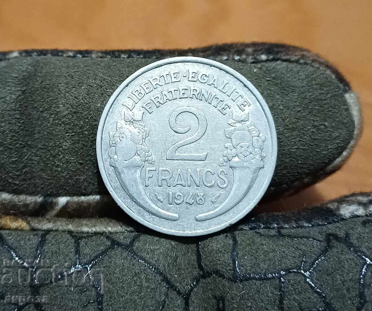 2 франка Франция 1943 с гланца с цена € 1.30 | 2.54 лв.