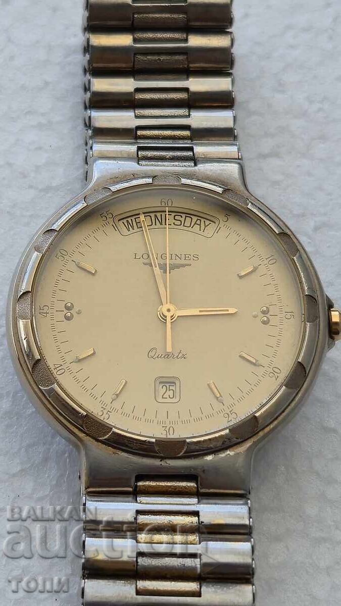 Licitație LONGINES QUARTZ SWISS MADE RAR FUNCȚIONAL FĂRĂ GARANȚIE BZȚ !!